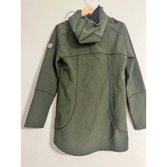 HFX Halifax Hooded Mid Length Olive Green Jacket Med - Picture 2 of 6